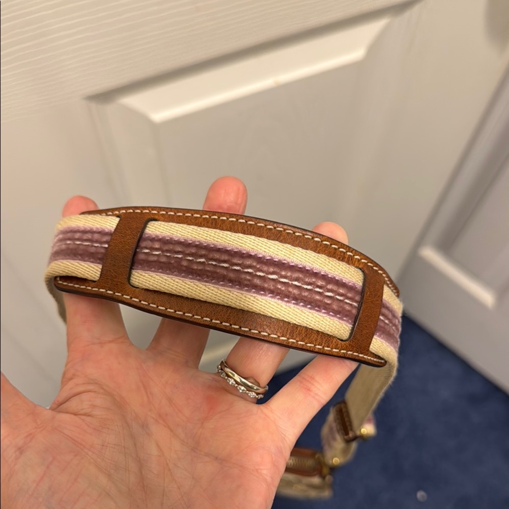 Coach Gold and Cream Crossbody Bag with Patchwork Design - has hangtag - Picture 12 of 16